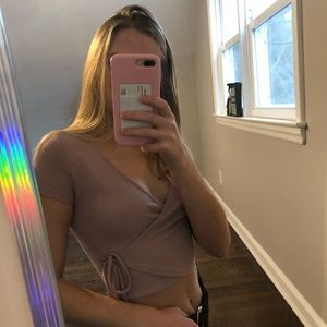 Wrap around crop top